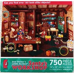 Santa's Workshop NEW 750 Piece Jigsaw Puzzle Joan Steiner by Ceaco